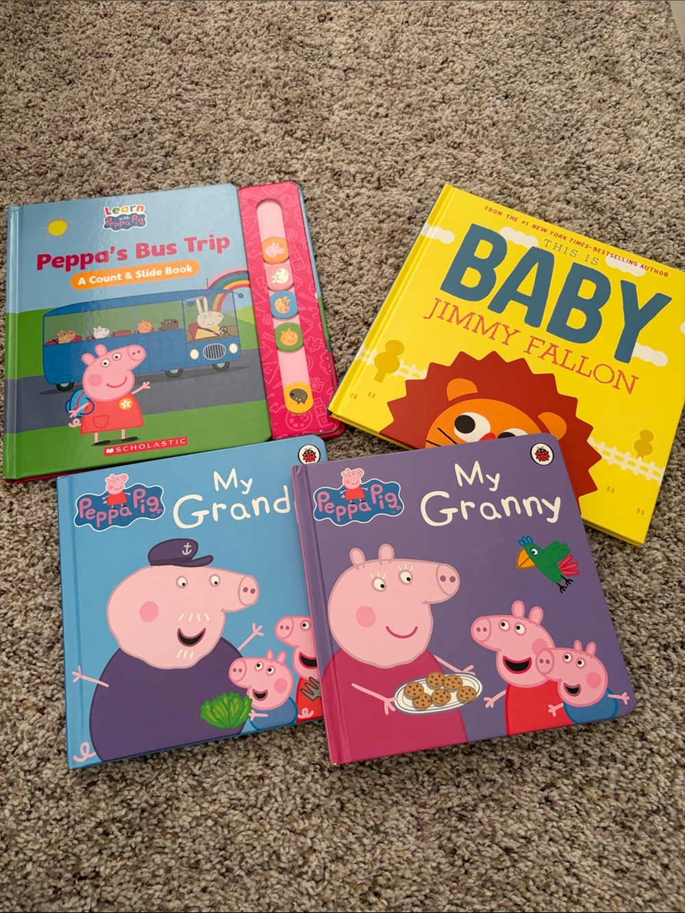Peppa Pig Board Book Set - Pink, Blue & Purple Covers